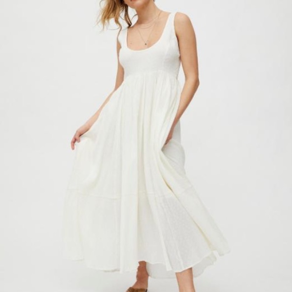 UO Urban Outfitters Million Miles Maxi Dress in white